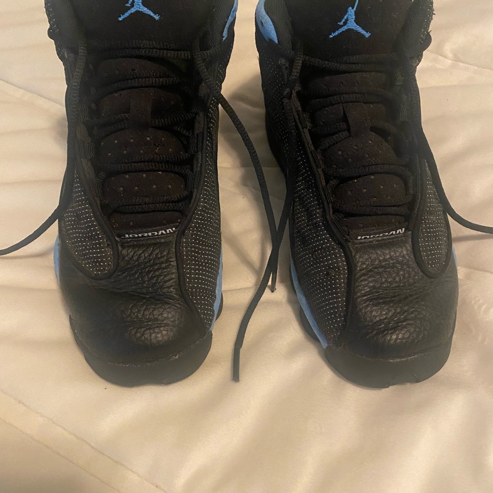 Kids Black and Blue Jordan Shoes